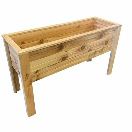 REAL WOOD PRODUCTS 22 in. H X 38 in. W X 12 in. D Cedar Elevated Garden Box Natural G3146